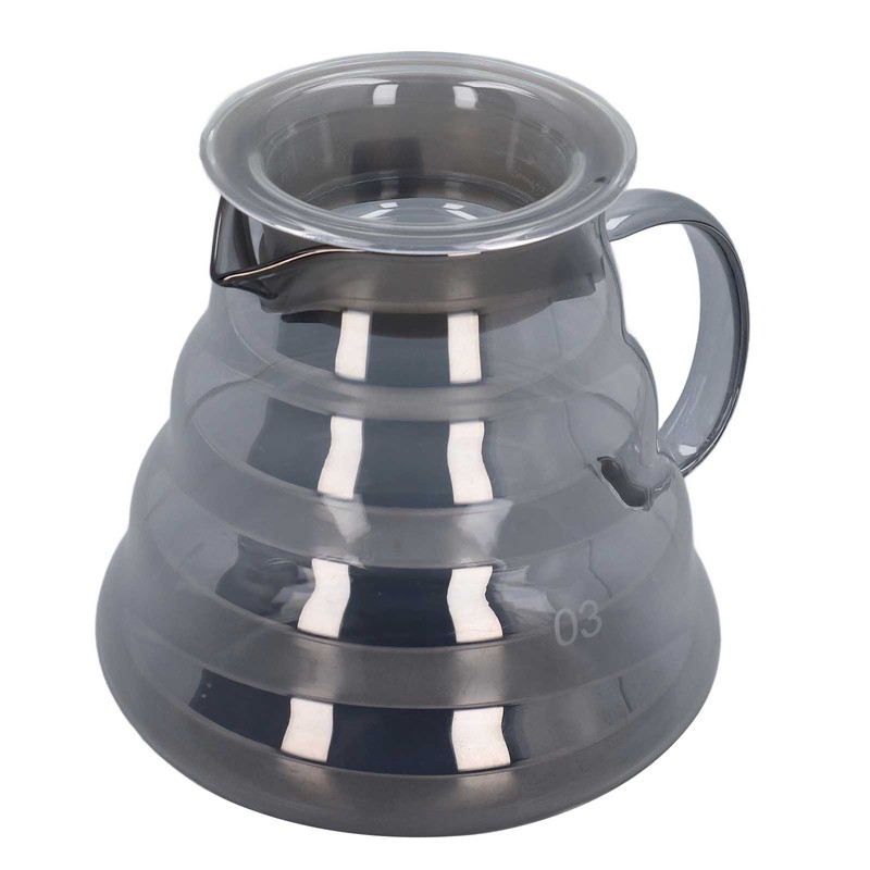 Electroplated Grey Coffee Pot High Borosilicate Glass Hand Coffee Server