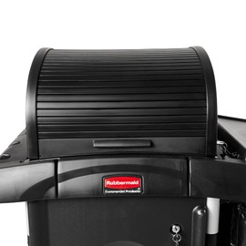 Rubbermaid Commercial Products Executive Series Preassembled Locking Security Hood, Black, Utility Cart Accessories, Compatible with Cleaning Carts