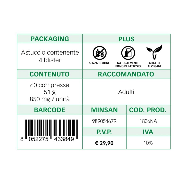Pharmalife Research Aloe 100% Integratore Alimentare 60 Compresse