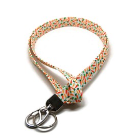 Cute Carrots Lanyard for ID or Keys Fabric with Clip