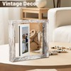 Photo Frame 4x6, Rotating Floating Wooden Picture Frames with Heart