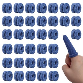 BORISCA 35 Stück Fingerverband, Finger Bob Fingerverband Fingerlinge Elastisch Fingerpflaster Atmungsaktiv Fingerschutz Fingerschützer, Fingerkuppenschutz Finger Bandage für Arbeit und Küche(Blau)