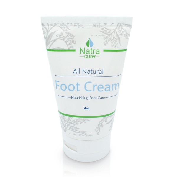 NatraCure Foot Repair Cream for Dry Cracked Heels & All Natural Foot Lotion for Dry Cracked Tired Feet Relief – Foot Moisturizer Pedicure Lotion & Foot Crack Cream for Foot Softening Treatment – 4 oz