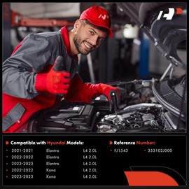 A-Premium Set of 4 Fuel Injectors Compatible with Hyundai Elantra 2021-2023, Kona 2022-2023, 2.0L