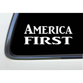 ThatLilCabin - America First car sticker decal 8" AS559 trump merica gift shirt