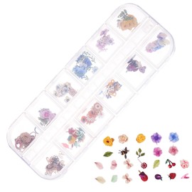 FRCOLOR 1set Flower Maple Leaf Nail Flakes Charms for Nail Art Decoration for Home and Salon Use Material Variety of Styles for All Ages