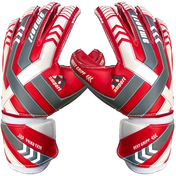 amport Goalkeeper Gloves – Finger Spine Protection, Hybrid Cut &