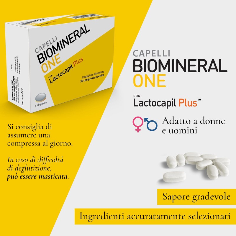 Biomineral One Capelli Più Forti, Valuminosi e Spessi, 60 Compresse,