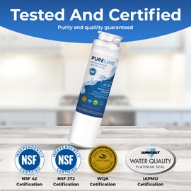Pureline MSWF Replacement for GE MSWF, RWF1500A, 101820A, 101821B Refrigerator Water Filter - Reduces Bad Taste & Odor (3 Pack)