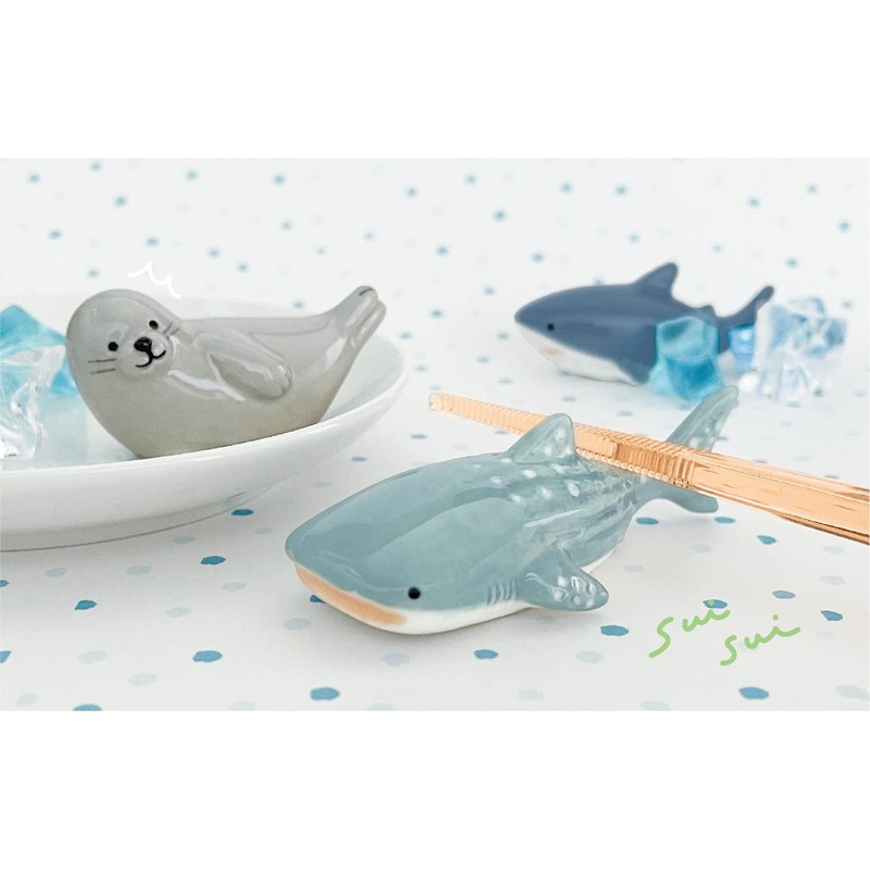 DECOLE MG-28113 Marin Chopsticks Rest, Whale Shark