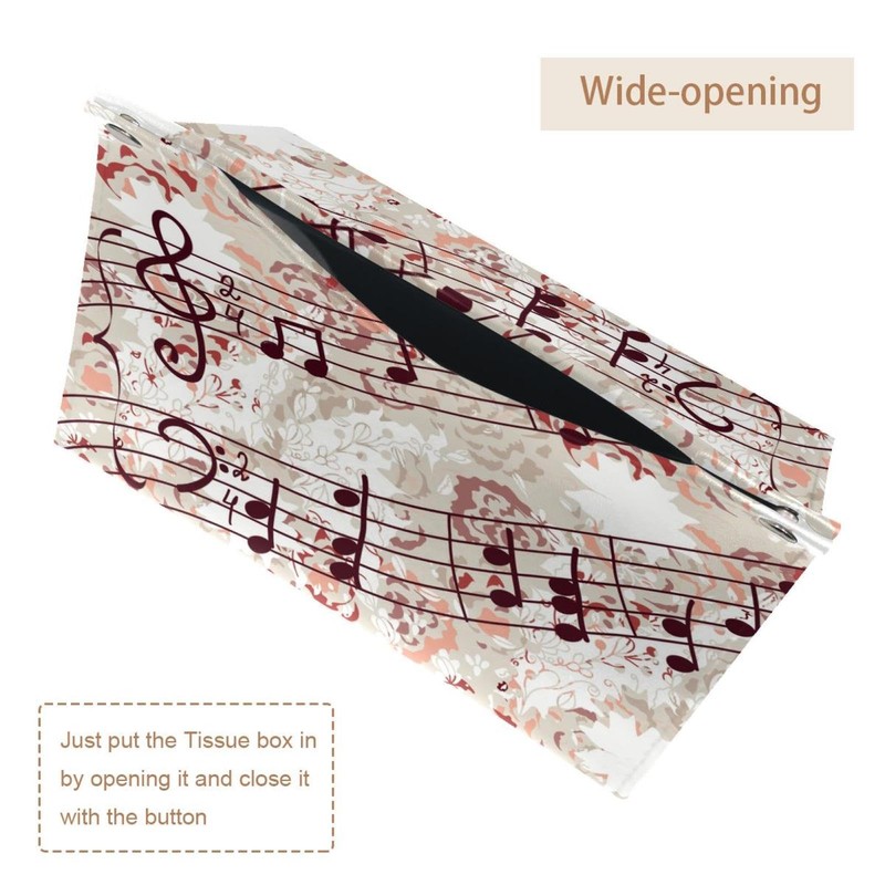 2 Pack Tissue Box Cover Holder, Musical with Melody and