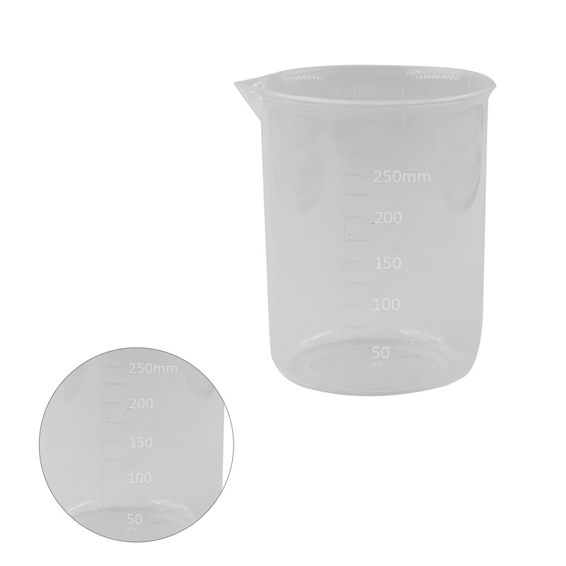 PDETVEO 4PCS Plastic Graduated Beaker Set, 1Cup/50ml, 1 Cup/100ml, 1Cup/200ml,