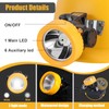 Yongkist Rechargeable Mining Headlamp with 7 LEDs, Explosion-Proof Cap Light