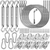 57Pcs Sun Shade Sail Hardware Kit 6 inch with 4Pcs