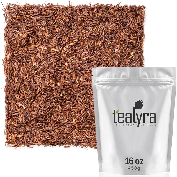 Tealyra - Pure Rooibos Red Herbal Tea - African Red Bush Loose Leaf Tea - High in Antioxidants - Relax - Detox - Low Blood Pressure - Kids Welcome - Caffeine-Free - Organically Grown - 450g (16-ounce)