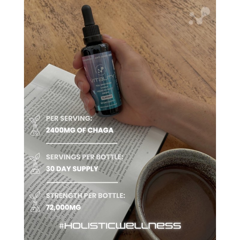 Cell Evolution Chaga Full Spectrum Liquid Mushroom Drops Supplement, Super