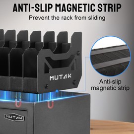 Mutak Soft Foam Pistol Rack for Gun Safe, Gun Cabinet, Durable Handgun Stand Organizer Accessories with Gun Slots, Compatible with Size Firearm, Revolver Pistols Holder, 16 Slots