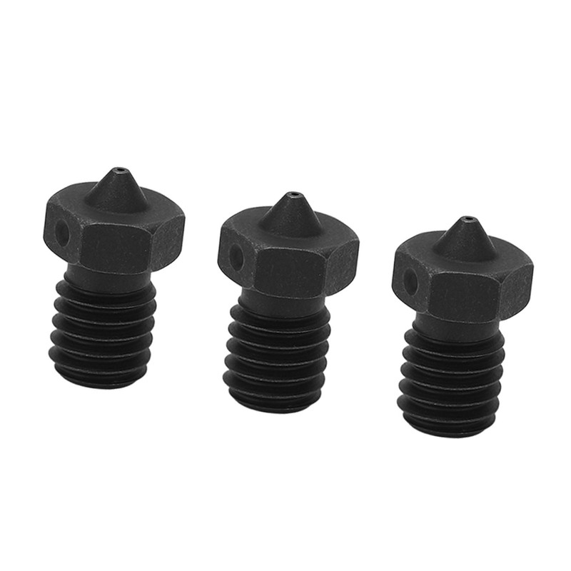 3 Pcs 3D Printer Nozzle 0.4mm M6x12.5mm High Temperature Resistance