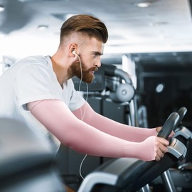 Arm Sleeves Men UV Protection, Cooling Sun Sleeves,Perfect for Gardening with Thumb Holes