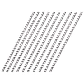 sourcing map Pack of 10 304 Metal Garden Poles, 4 mm x 200 mm Metal Rods for DIY Crafts, Motorcycle, Decoration, Garden