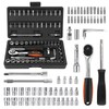 COMOWARE Socket Sets Metric & Standard/Ratchet Set, Mechanic Tools Set
