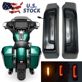 tatolighting Smoke LED Fender Tail Lights Turn For Harley Street Glide 2024 Road Glide 2024