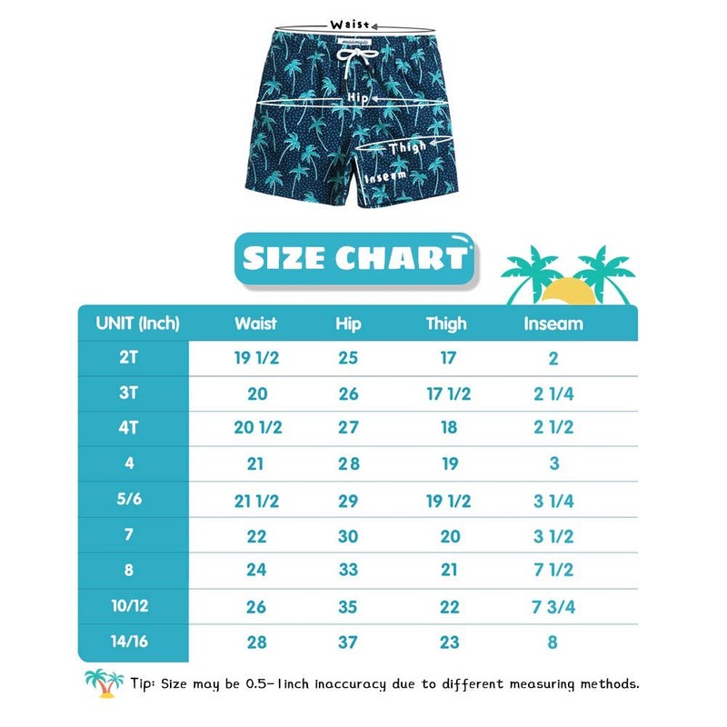 MaaMgic Boys' Summer Swimming Trunks Quick-Drying Board Shorts with Mesh