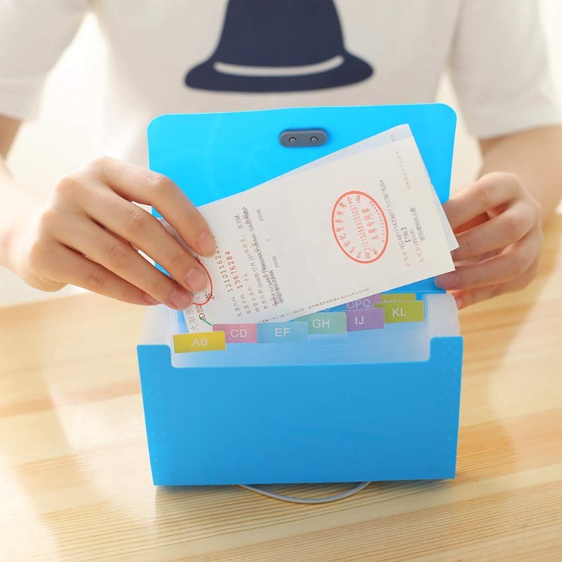 A6 13 Pockets Mini Expanding File Folder Accordion File Folder
