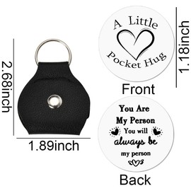 Anniversary Valentines Day Gifts for Couple Pocket Hug Token Long Distance Relationship Gifts for Wife Husband You Are My Person Tokens Gift for Boyfriend Girlfriend Birthday Gifts for Women Men