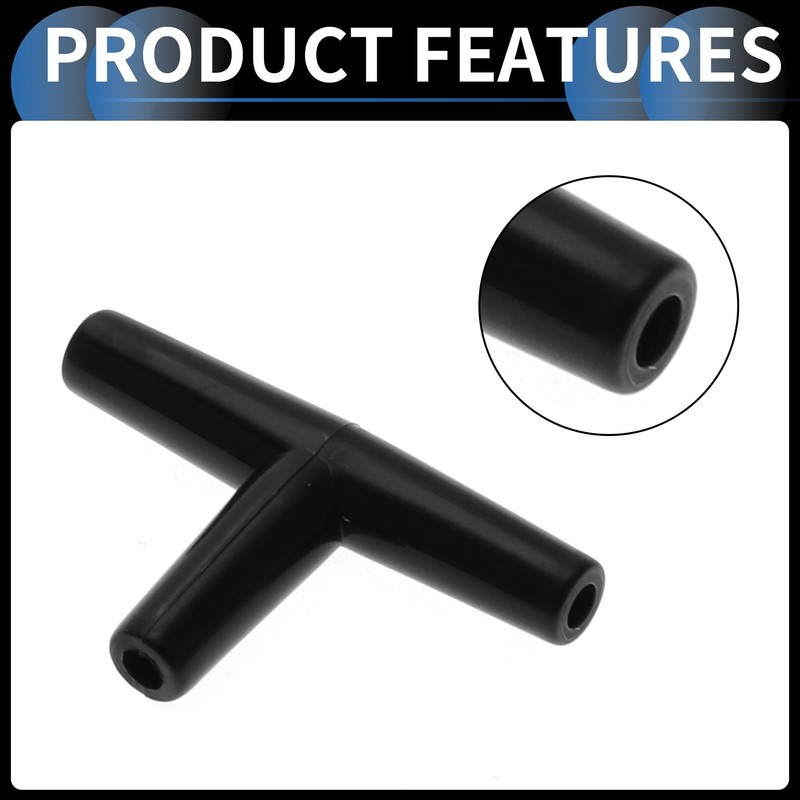 INFINAUTO Plastic Hose Barb Fittings, 3/16" T Shaped 3 Way