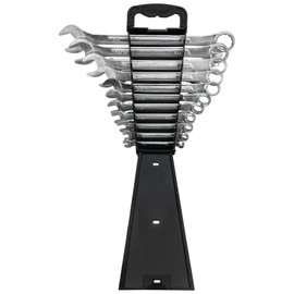 Performance Tool W1084 22pc Combination Wrenches Set (Metric and Standard Sizes) With Organizer Rack