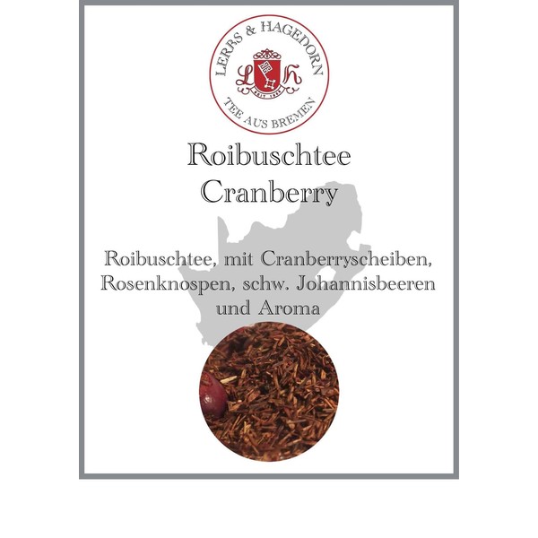 Lerbs & Hagedorn, Roibuschtee Cranberry | 250g (approx. 21 litres)