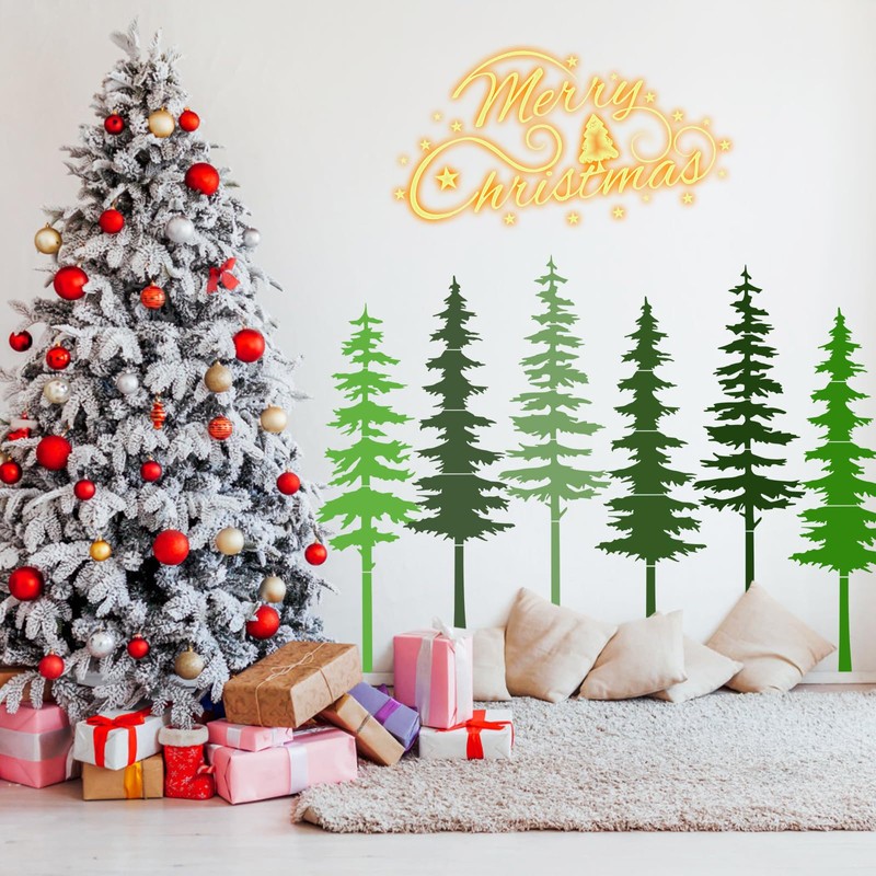 Forest Tree Stencil Set Large Pine Tree Stencils for Painting
