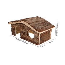 Mipcase Sturdy Wooden House Toys for Guinea Pigs Rat Cage Hideout Animal Habitat