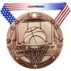 Decade Awards Basketball World Class Engraved Medal, Bronze - 3