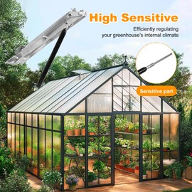 Inoamity Double Spring Automatic Window Opener for Greenhouses - Thermoregulated Ventilation System 15-30°C, Lifting Capacity 15kg, Opening 45cm (Pack of 1)