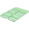 CFS Right-Hand 6-Compartment Tray, 10" x 14", Green