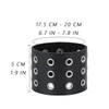 JAZTAKU Punk Rock Black Bracelet Leather Cuff Bangle for Men