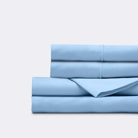 Everspread Bed Sheets (4 Piece Sheet Set), Queen Size, Light Blue. Ultra-Soft & Breathable. Luxury Bedding. Deep Pockets - Fits Mattresses up to 16 inches. Hypoallergenic & Wrinkle Resistant