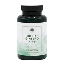 Siberian Ginseng Capsules | 400mg Ginseng per Capsule | 120 Vegan Capsules | G&G Vitamins