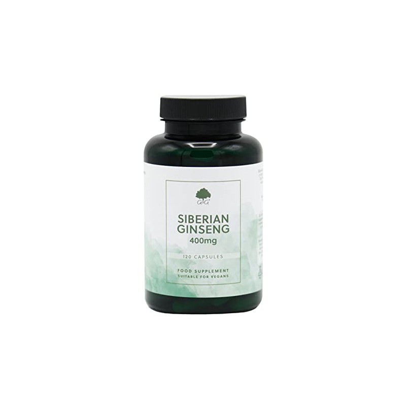Siberian Ginseng Capsules | 400mg Ginseng per Capsule | 120