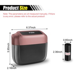 smilfuy Mini Car Trash Can with Lid, Leakproof & Waterproof Auto Dustbin Garbage Can with 30 Trash Bags, Car Organizer and Storage for Automotive Home Office Kitchen Bedroom (Pink, 1PCS)