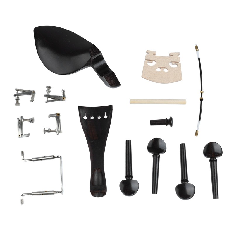 15Pcs Violin Accessory Tailpiece Chin Rest Tuning Peg Fine Tuner