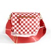 FEIBOON Spacious Checkered Nylon Crossbody Bag Bum Bag Checkered Handbags