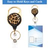 BLOCIT ID Badge Reel Holder, Golden Retractable Badge Holders Heavy