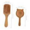 Outanaya 2 Pcs Cushion Hair Brush for Scalp Massage Bamboo