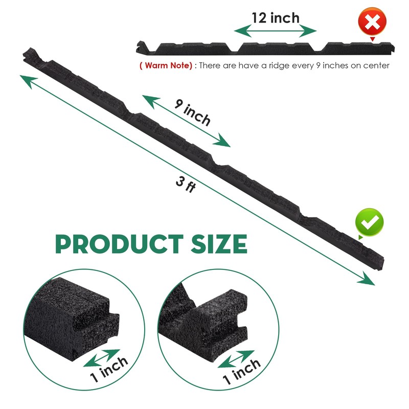 SuperDi 9in Outside R Panel Metal Roof Foam Closure Strips