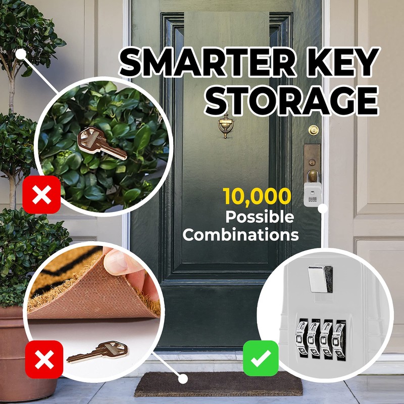 Lion Locks 1500 Key Lock Box with Code, Lockbox for