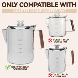 160 Pcs Percolator Coffee Filters Compatible with COLETTI Coffee Percolator, Disposable Perforated Filter Paper for Coletti Bozeman 12 Cup