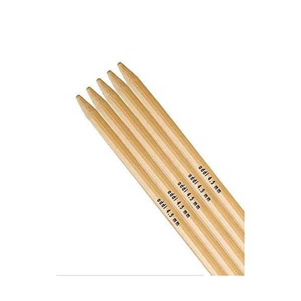 addi Knitting Needle Double Pointed Natura Bamboo 8 inch (20cm) (Set of 5) Size US 08 (5.0mm)